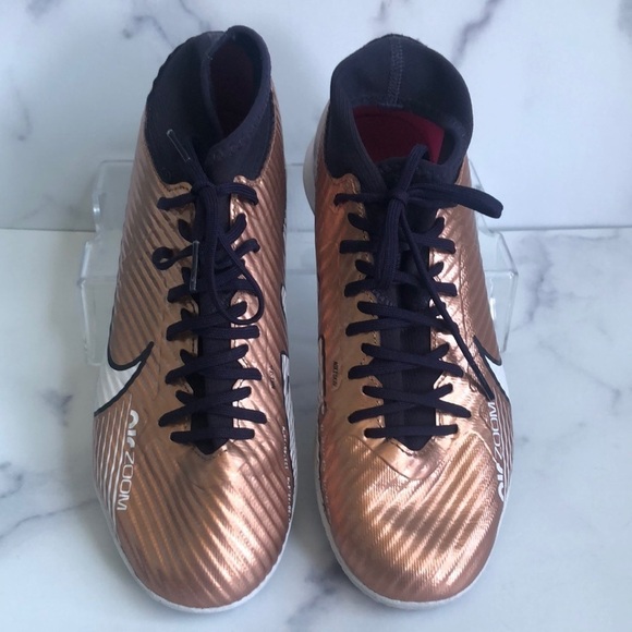 Nike Zoom Mercurial Superfly 9 Academy Metallic Copper Indoor Soccer Size 7